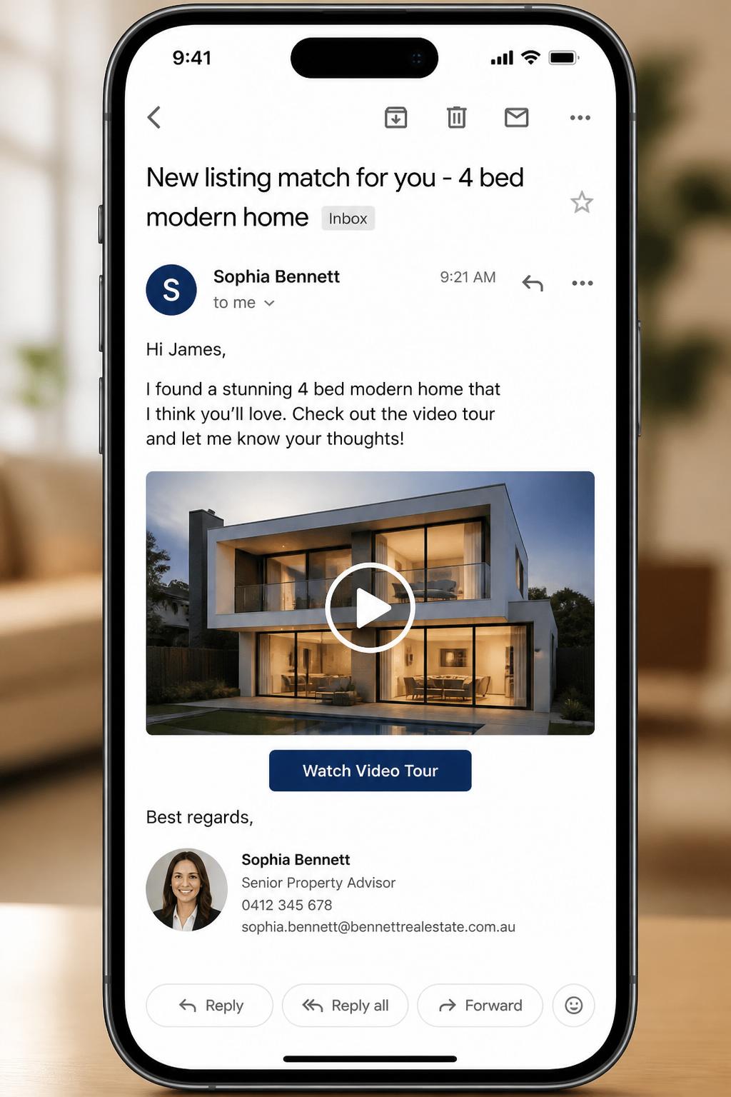 Email to buyer leads preview