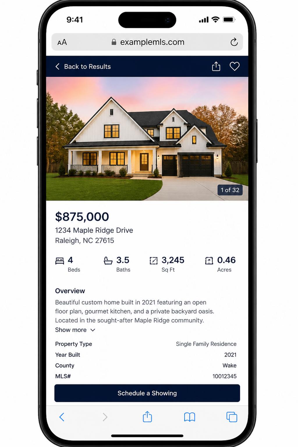 MLS-safe unbranded link preview