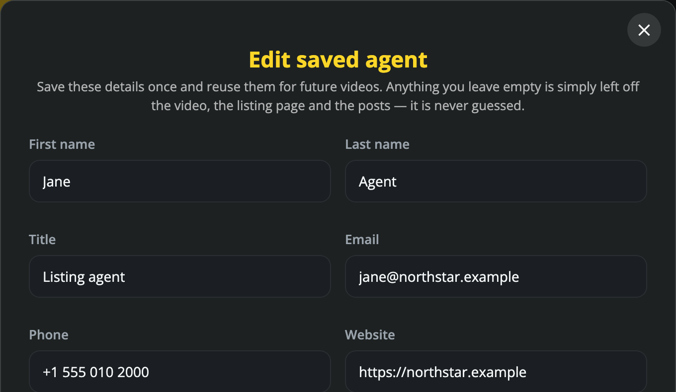 Edit a reusable saved agent