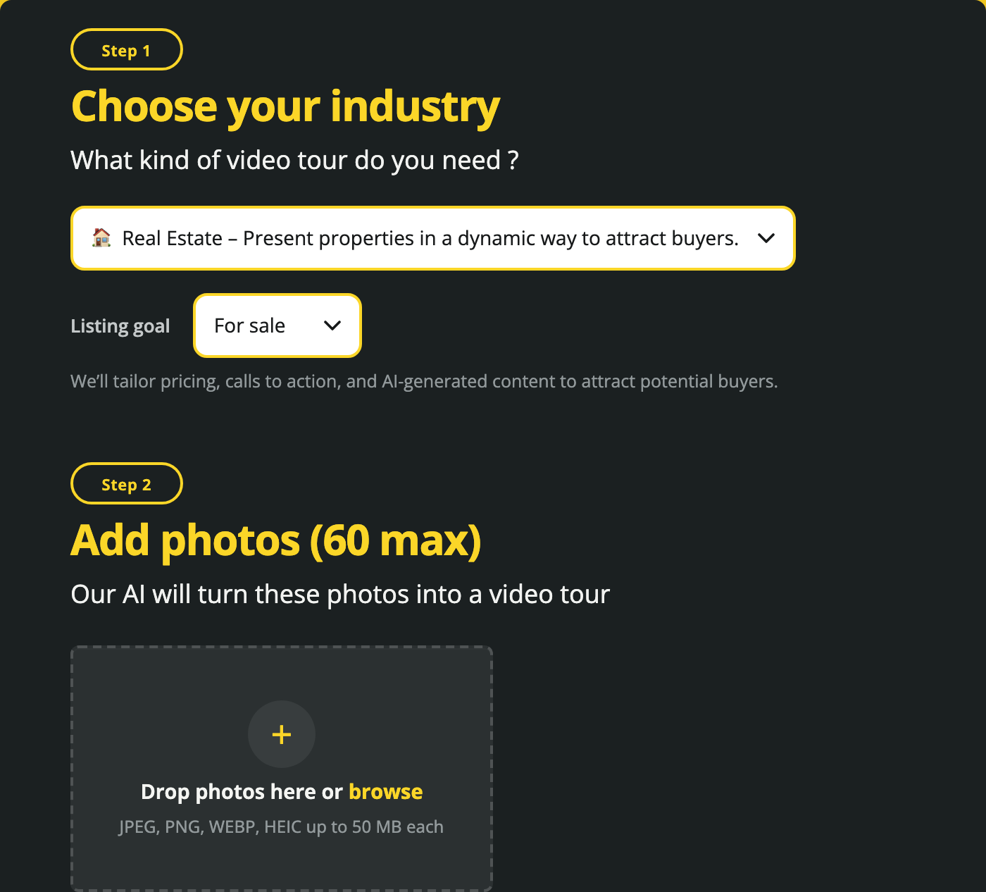 Start with your property photos