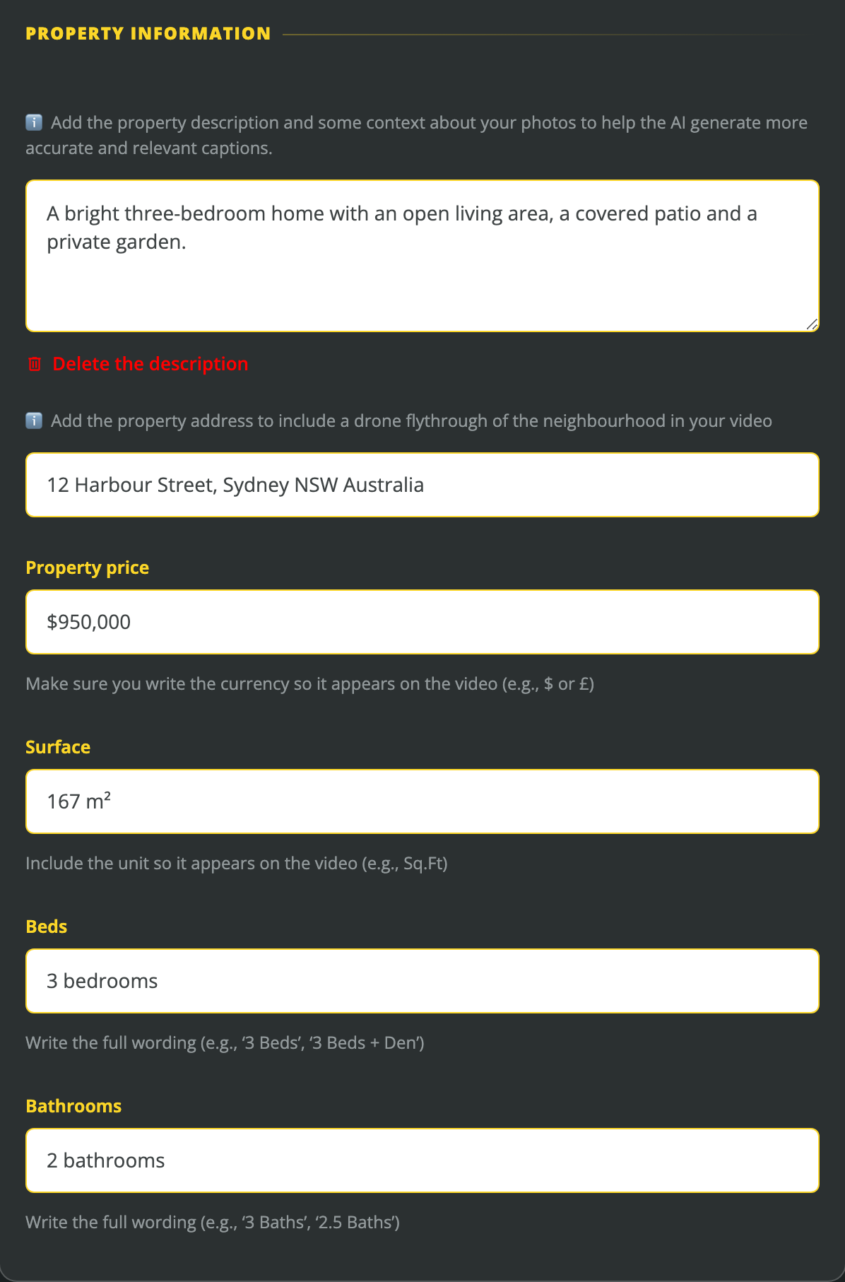 Check the imported facts and complete anything missing