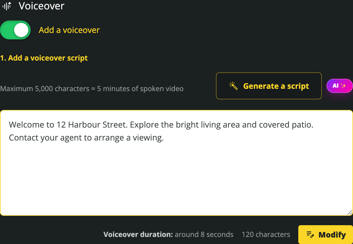 Write or prepare the narration before launching