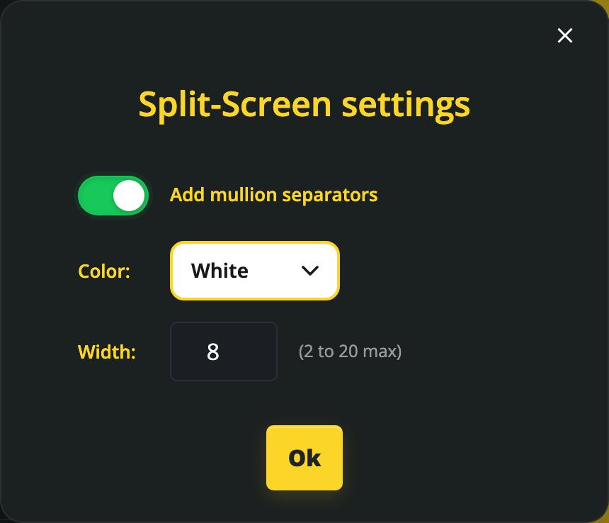 Adjust the divider lines in a split-screen montage