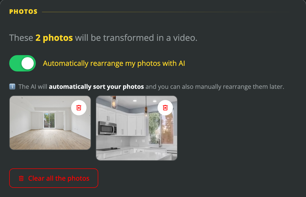 Review the photos before making the tour
