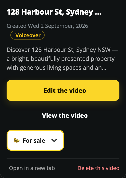 Keep a listing’s status up to date in your library