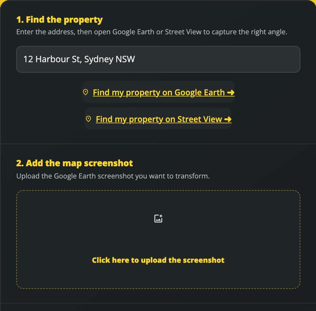 Check the property location