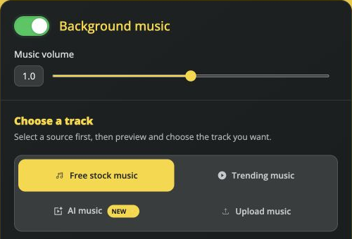 Find the soundtrack source or turn background music off