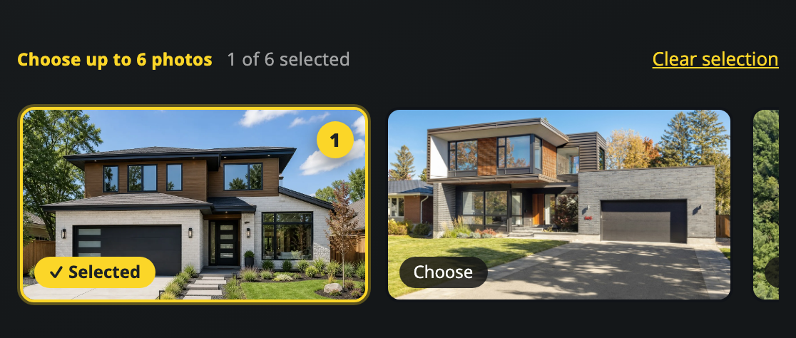 Choose the reel’s photos in order