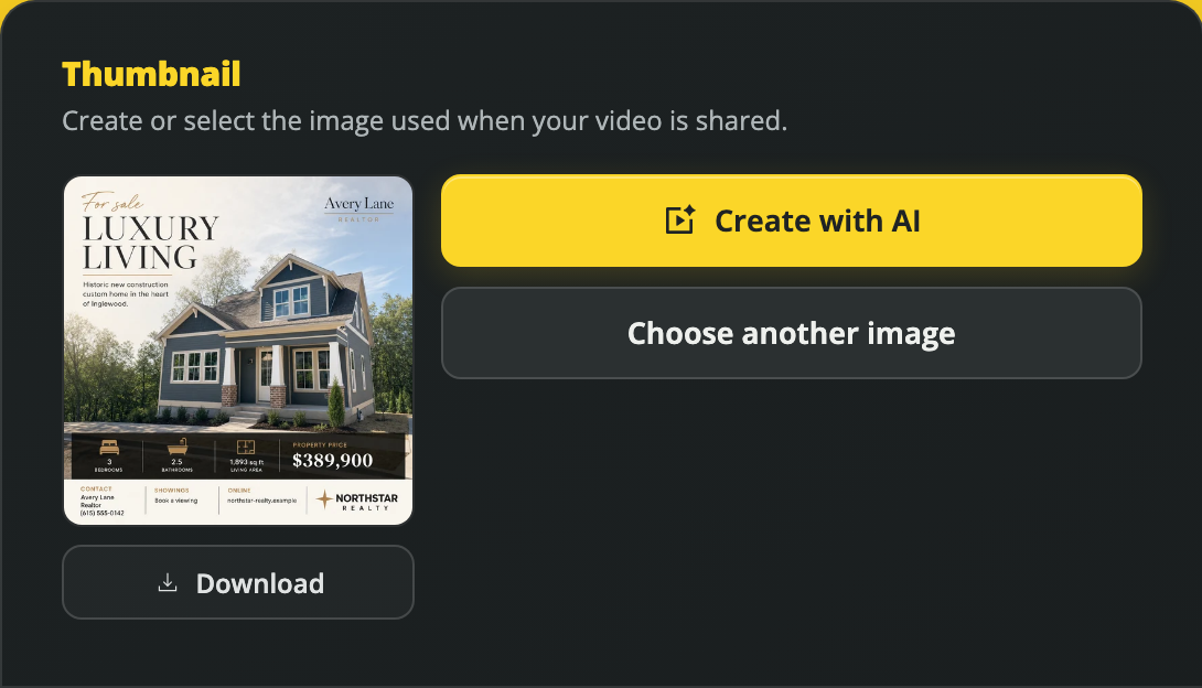 Choose your video thumbnail