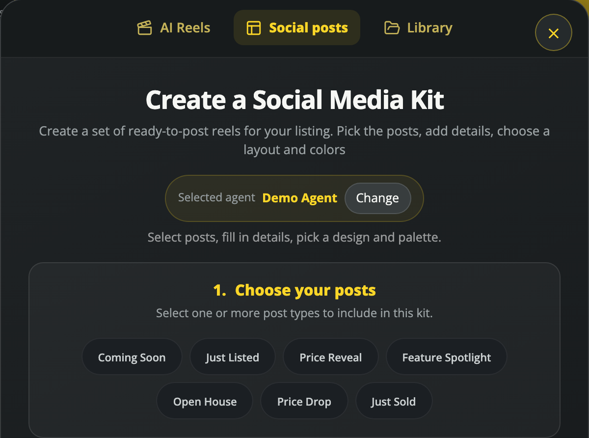 Choose your social posts