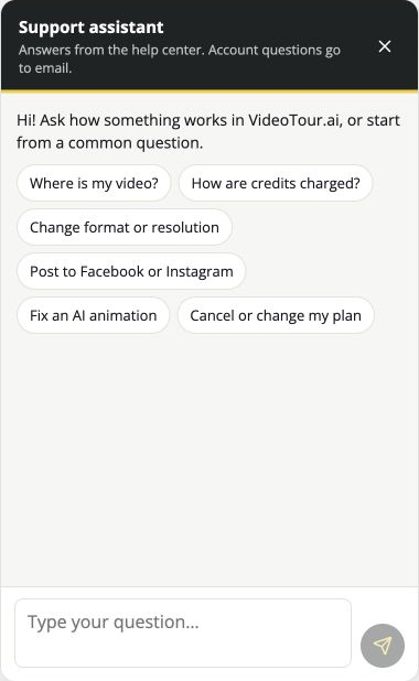 Ask the in-app support assistant a how-to question