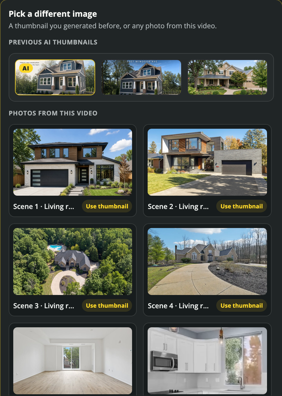 Choose a cover from your property photos