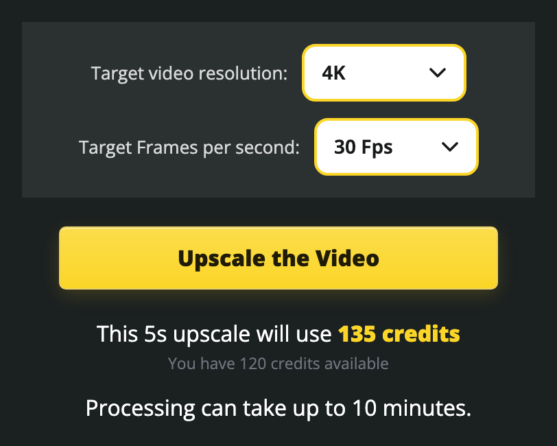 Improve the resolution of an existing video scene