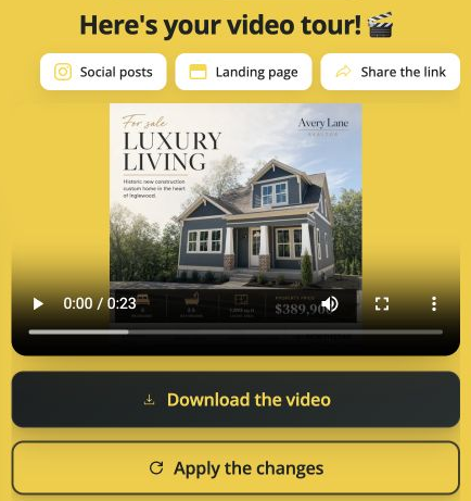 Download the finished video file
