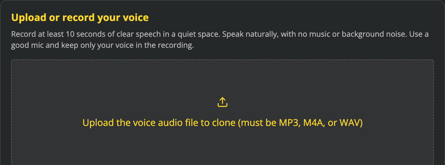 Prepare a reusable version of your voice