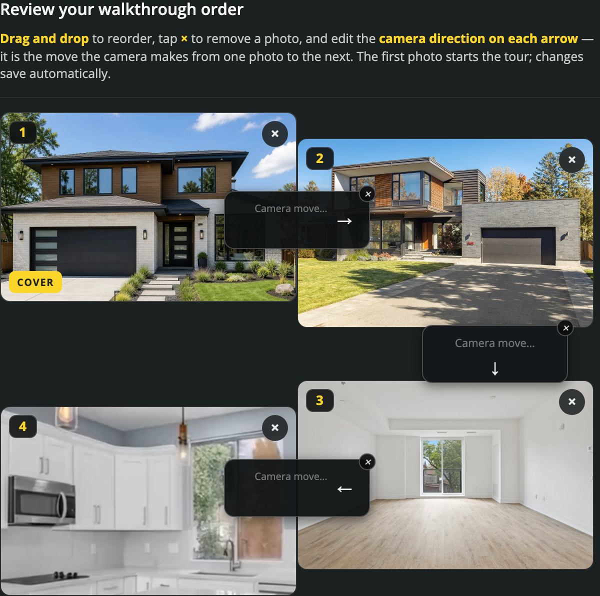 Review the route through the property